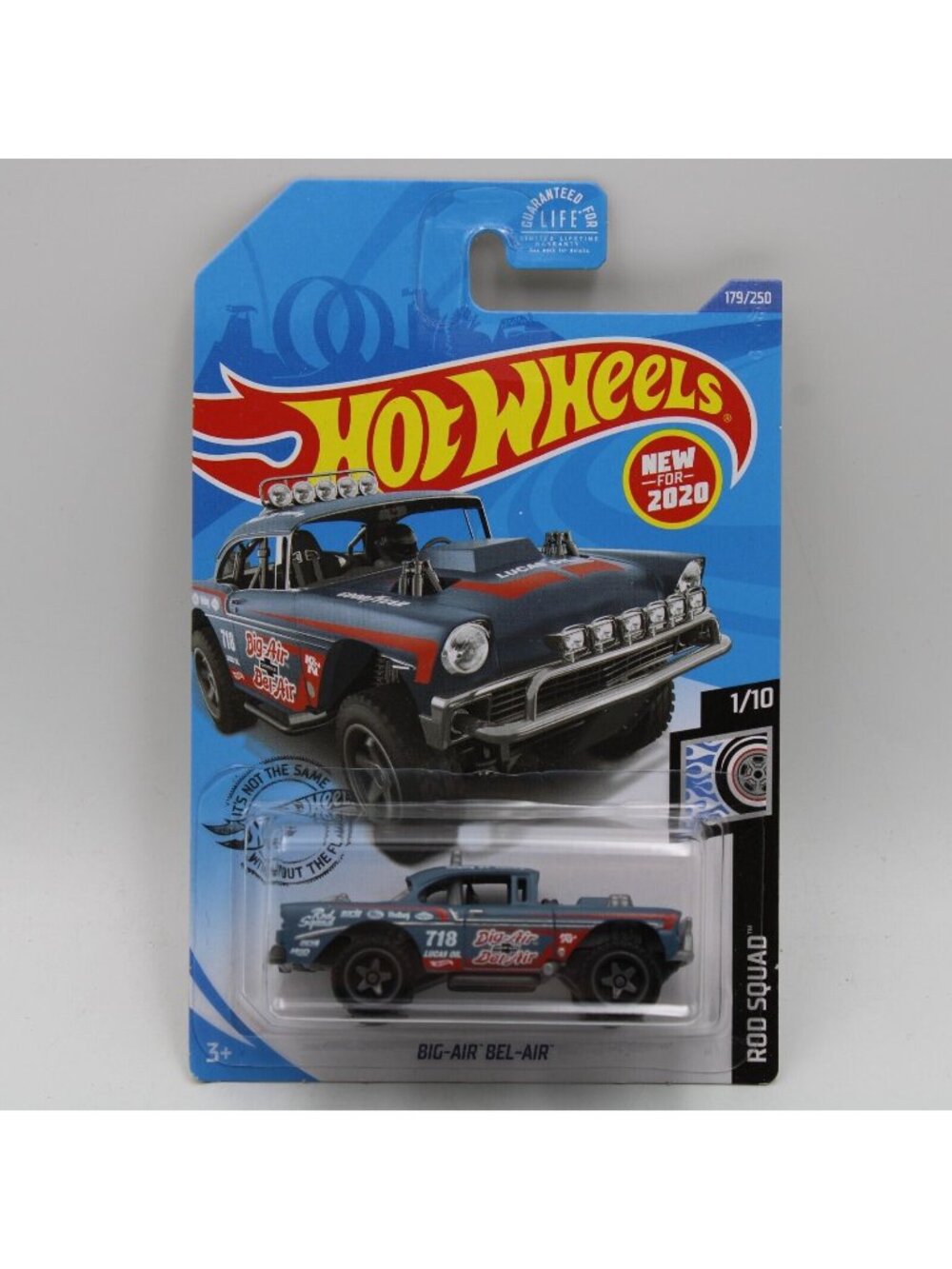 Hot Wheels Big-Air Bel Air Matte Gray New For 2020 Rod Squad 1/10 179/250